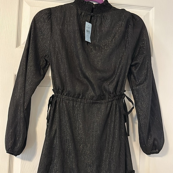 Loft Petite Smocked Neck Tiered Swing Dress - Picture 7 of 10